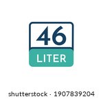 46 liters icon vector... | Shutterstock .eps vector #1907839204