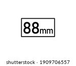 88 millimeters icon vector... | Shutterstock .eps vector #1909706557