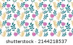 seamless floral pattern  set ... | Shutterstock .eps vector #2144218537