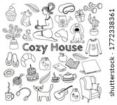 large set of cozy home icons.... | Shutterstock .eps vector #1772338361