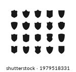 black isolated shield icon set... | Shutterstock .eps vector #1979518331