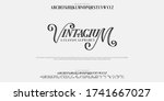 custom font bundle script serif.... | Shutterstock .eps vector #1741667027