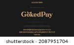 goked pay modern alphabet font. ... | Shutterstock .eps vector #2087951704