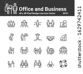 office and business icons ... | Shutterstock .eps vector #1629742411