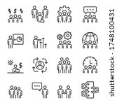 people icons  vector line set ... | Shutterstock .eps vector #1748100431