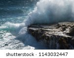 Large  Waves Crushing Shore...