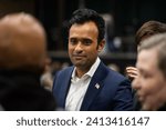 Small photo of Clive, Iowa USA - January 15, 2024: Scenes from the Iowa Republican Caucus with appearance by Donald Trump, Nikki Haley, Vivek Ramaswamy and Asa Hutchinson