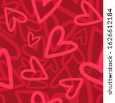 seamless pattern with hearts.... | Shutterstock .eps vector #1626612184
