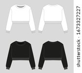 sweatshirt with a long sleeve... | Shutterstock .eps vector #1673327227