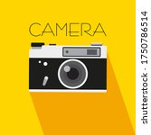 vintage camera on color... | Shutterstock .eps vector #1750786514