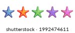 set of starfish. colored marine ... | Shutterstock .eps vector #1992474611
