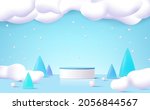 3d product podium  pastel color ... | Shutterstock .eps vector #2056844567