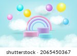 round podiums for kids product... | Shutterstock .eps vector #2065450367