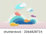 minimal background for product... | Shutterstock .eps vector #2066828714