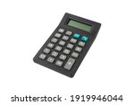 A Calculator Isolated On White...