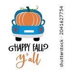 happy fall y'all   happy... | Shutterstock .eps vector #2041627754