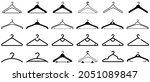 Clothes Hanger Silhouette Icons ...