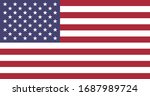 usa flag national red star blue ... | Shutterstock .eps vector #1687989724