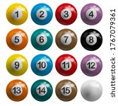 snooker pool balls billiards... | Shutterstock . vector #1767079361