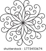 ornament floral wrought iron... | Shutterstock .eps vector #1773453674