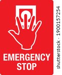 emergency stop sign vector... | Shutterstock .eps vector #1900157254