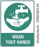 wash your hands soap cleaning... | Shutterstock .eps vector #1900180114