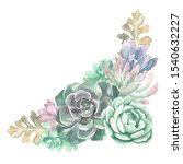 a watercolor floral bouquet... | Shutterstock . vector #1540632227