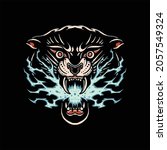 panther tattoo illustration... | Shutterstock .eps vector #2057549324