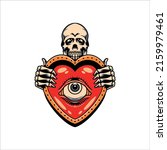 skull tattoo illustration... | Shutterstock .eps vector #2159979461