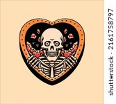 death and love tattoo vector... | Shutterstock .eps vector #2161758797
