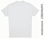 Small photo of The epitome of simplicity and timeless style, a crisp white t-shirt that can complement any outfit.