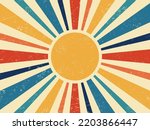 Retro Sun Burst Vintage Banner...