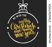 merry christmas and happy new... | Shutterstock . vector #1566065404