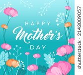 happy mothers day card. vector... | Shutterstock .eps vector #2143009057
