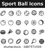 Sport Ball Game Play Icon Set