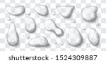vector water drops set isolated ... | Shutterstock .eps vector #1524309887
