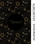 space luxury gold round frame... | Shutterstock .eps vector #1012872874