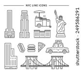 New York City Icon Vector Set