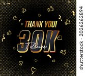 thank you 30k followers 3d gold ... | Shutterstock .eps vector #2026262894
