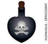 poison bottle. heart shaped... | Shutterstock .eps vector #1846216864