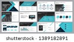 set blue business presentation... | Shutterstock .eps vector #1389182891