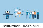 business team sending message... | Shutterstock .eps vector #1661276371