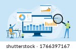 flat vector design statistical... | Shutterstock .eps vector #1766397167
