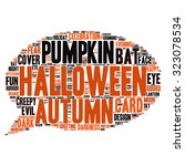 halloween words background... | Shutterstock .eps vector #323078534