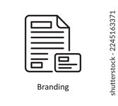 branding vector outline icon...