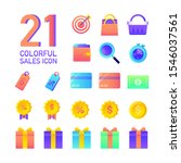 colorful gradient tech sales... | Shutterstock .eps vector #1546037561