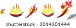 set the peppers on fire. whole... | Shutterstock .eps vector #2014301444