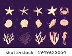 seashells vector set.... | Shutterstock .eps vector #1949623054
