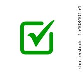 green check mark icon. tick... | Shutterstock .eps vector #1540840154