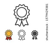 rosette medals icon vector... | Shutterstock .eps vector #1579429381